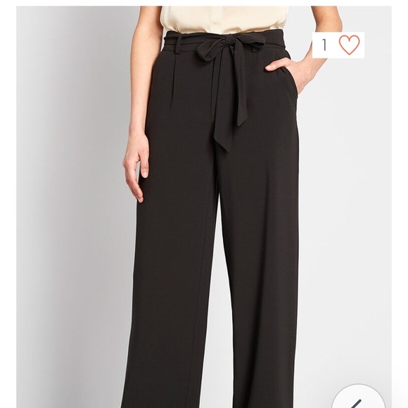 🛍BOGO NWT Savannah Tie-Waist Dress Pants Black - Picture 3 of 6